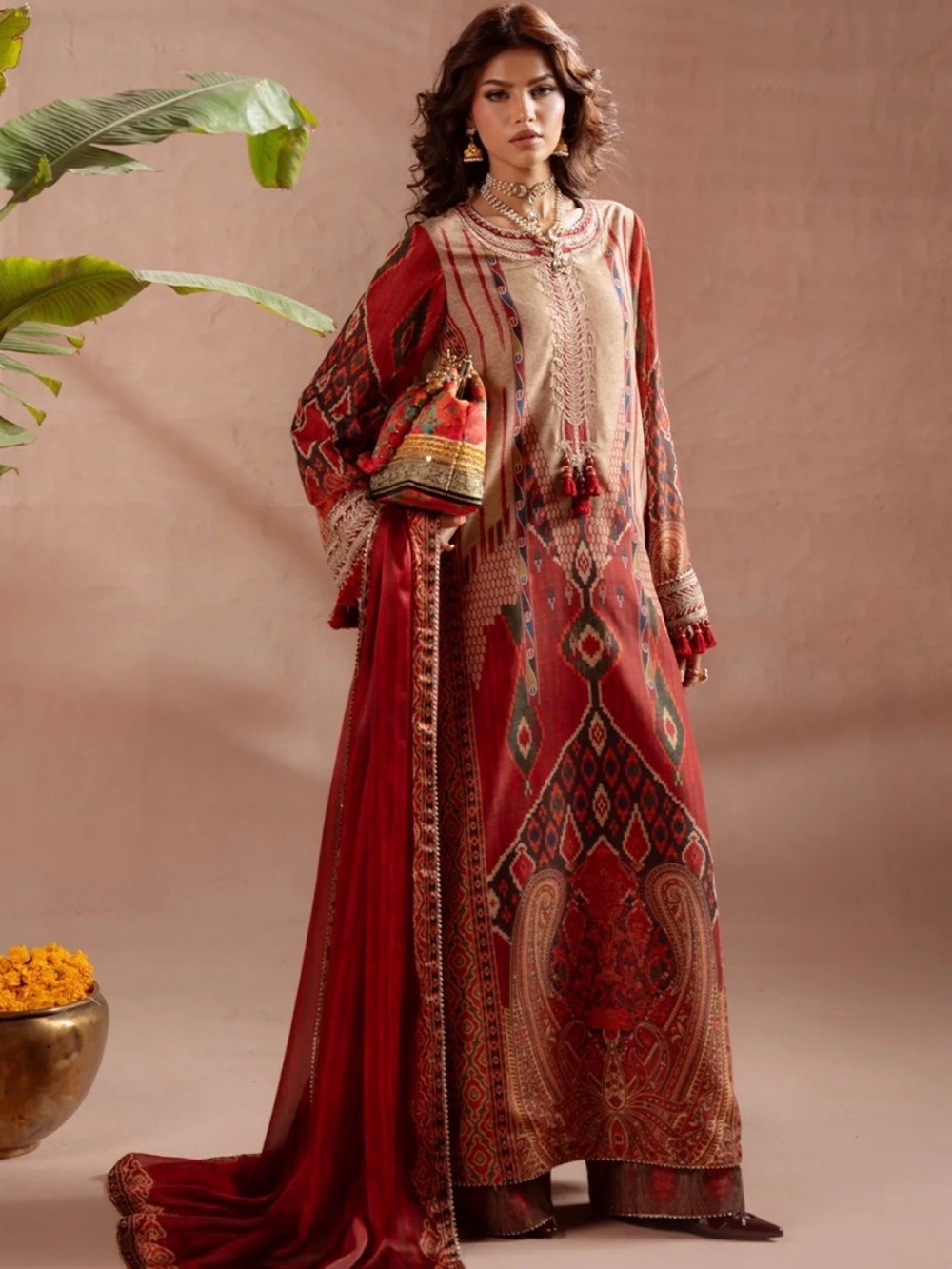 Pakistani clothes- Saira Rizwan 3 piece silk